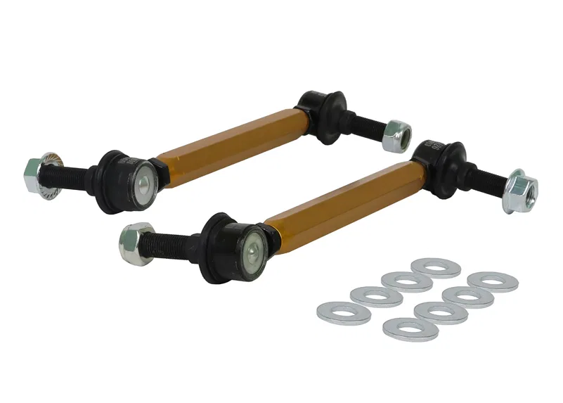 KLC180-215 – WHITELINE Stabilizer Bar Link Kit, Direct Fit Yellow 12 Millimeter Stud 215-240 Millimeter Adjustment Ra...